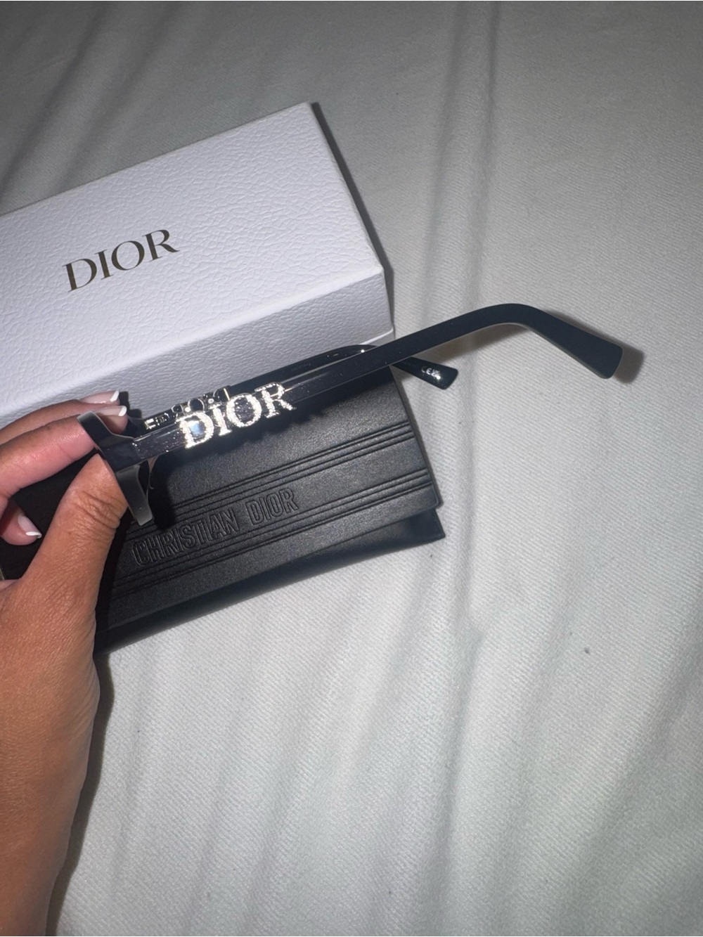 Dior Black Oval Sunglasses with Black Case - Picture 2 of 6